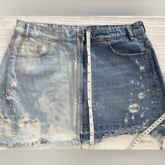ZARA TRF Denim IX’D Makers Two-Tone Mini Skirt Size M | BLOGGER Fav - Picture 11 of 11